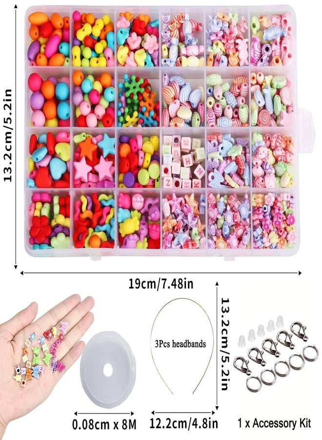 JAY EMPIRE Bracelet Making Kit Children's Jewelry Making Kit - DIY Bracelets, Necklace, Hairband, and Rings Craft Kits - Plastic Beads for Kids Crafts - Birthday Gift,Multicolor (Multicolor 2) - Image 2